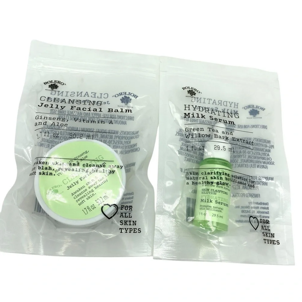 Bolero Cleansing Jelly Facial Balm and Hydrating Milk Serum Set